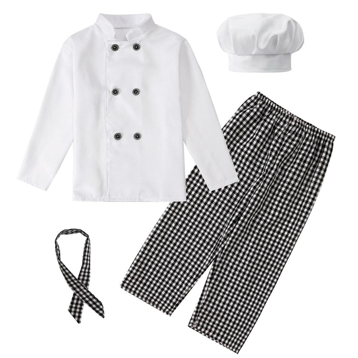 Kids Boys Chef Costume Girls Cooking Baking Clothes Children Halloween Chef Costume Set Cook Uniform Carnival Party Fancy Dress