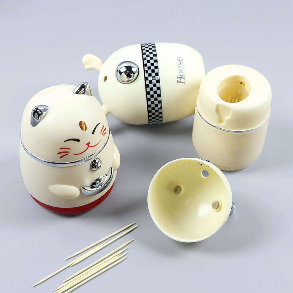 Silicone World Auto Pops-Up Toothpick Box Detachable Toothpick Storage Box Dispenser Home Automatic Push-type Toothpick Holder