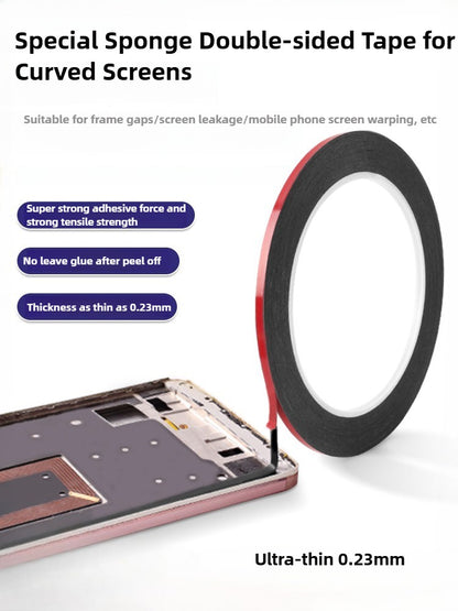 Fita Espuma de Dupla Face Fina 0,23mm para Celular Adesivo para Tela Curva Reparo de Moldura LCD Tampa Traseira para Samsung Xiaomi