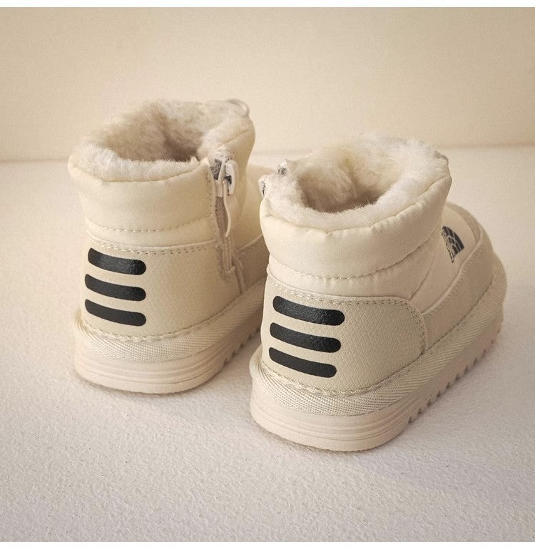 Children's Snow Boots Winter Boys Plush Thicken Platform Cotton Shoes Comfortable Girls Warm Waterproof Fashion Warm Plush Shoes