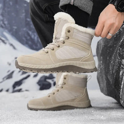 Men Women Waterproof Winter Boots Snow Barefoot Casual Shoes Outdoor Warm Work Shoes Ankle Shoes for Trekking Climbing Hiking