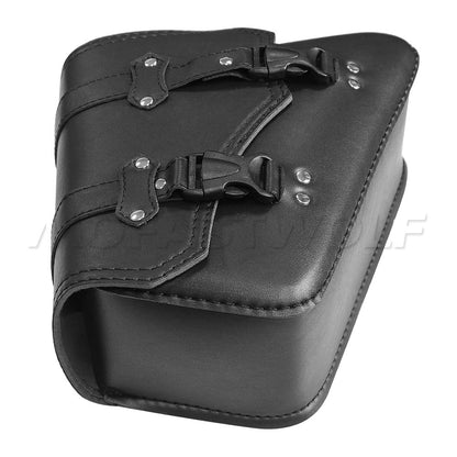 Universal Accessories Triangle Synthetic Leather Motorcycle Side Saddle Bag for Cafe Racer ATV For Harley Sportster XL 883/1200