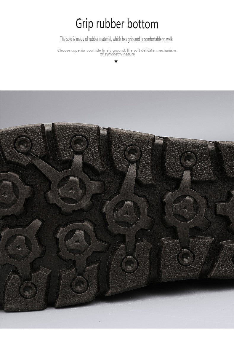 Botas masculinas costuradas à mão, sapatos casuais plus size, botas confortáveis e macias, botas antiderrapantes para uso externo
