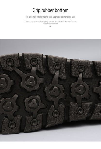 Botas masculinas costuradas à mão, sapatos casuais plus size, botas confortáveis e macias, botas antiderrapantes para uso externo
