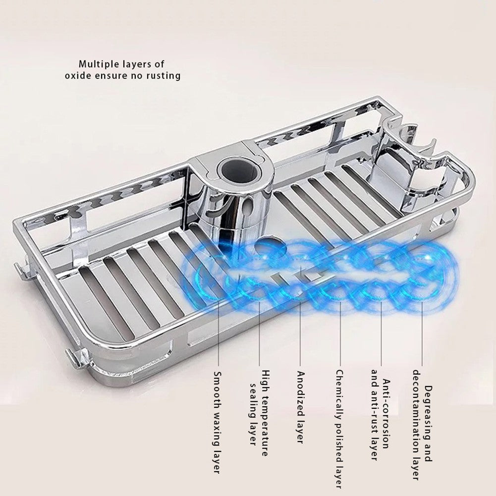 1 Bathroom Storage Shelf Bathroom Hanging Pole Shower Basket Tidy Storage Shelf 285x110mm Organiser Tray Rack Bathroom Fitting