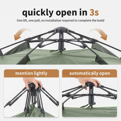 Naturehike Camping Automatic Tent One Touch Waterproof Roof Top Tents Double Door 3 Person Tent Outdoor Beach Fish Shelter Tent