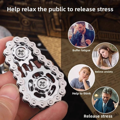 Metal Fidget Spinner Brinquedo de Escritório para Alívio do Estresse Engrenagens Girador de Mão para Adultos decoração de mesa decoração para casa Aliviar o estresse relaxar