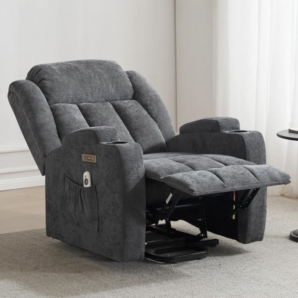 Power Lift Recliner Chair for Elderly with Massage and Heat, Recliner Chairs for Adults, Upgraded Fabric Reclining Sofa Chair wi