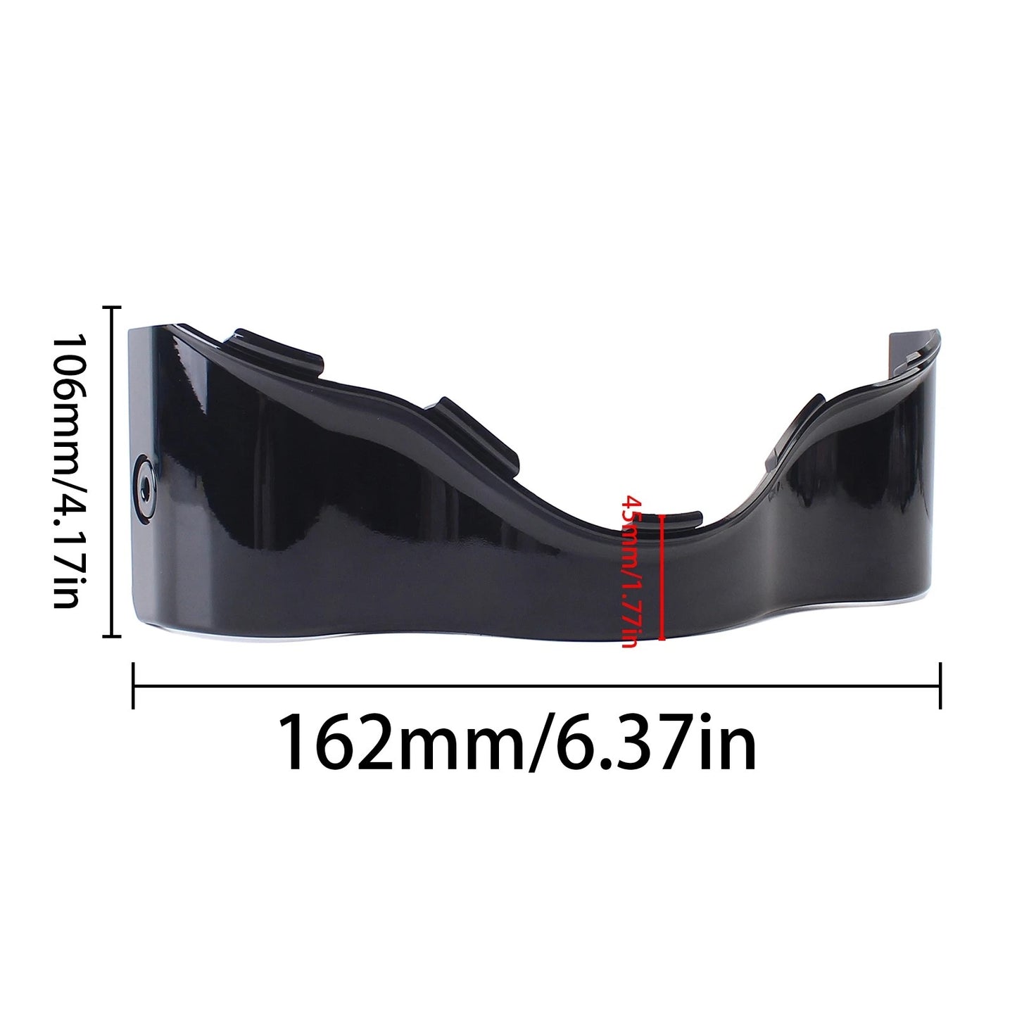 Carenagem Lateral de Batwing Inferior Externa Preta para Motocicleta Harley Touring CVO Electra Street Glide Ultra Classic 2014-2023
