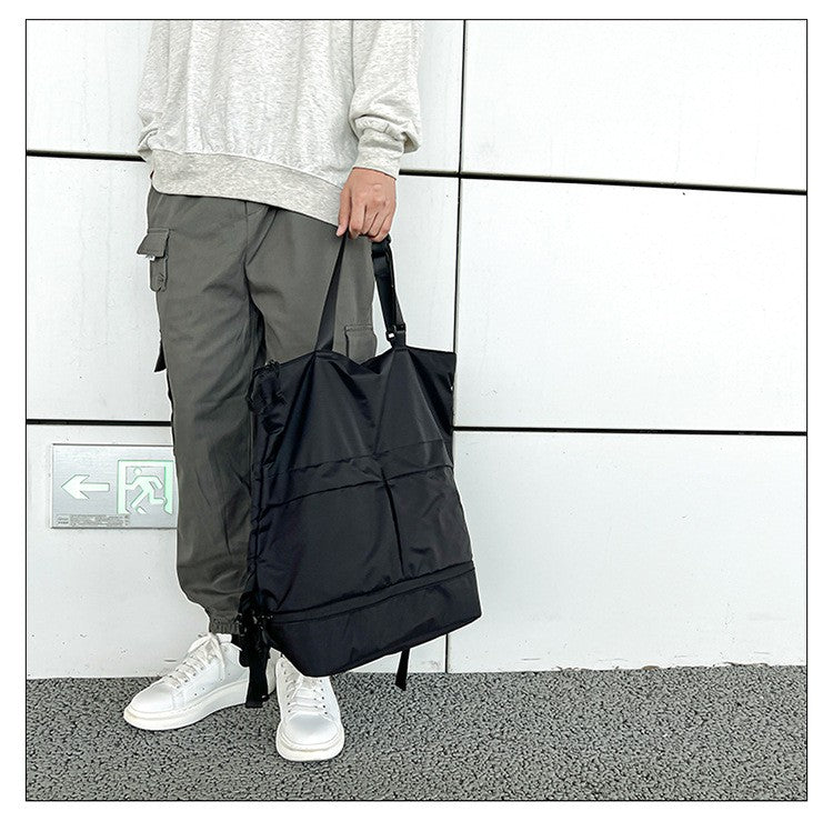 Mochila Feminina e Masculina Grande Capacidade Unissex Mochilas Nylon Impermeável Bolsa Esportiva Bolsas Escolares Tendência Portátil Lazer Viagem Bolsa de Mão