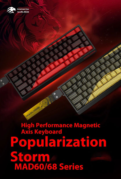 Teclado Mecânico Madlions Mad 60He com Switch Magnético MAD68 Teclado com Fio Mad60he Personalizado MAD68he Presentes para Gamers de Esports