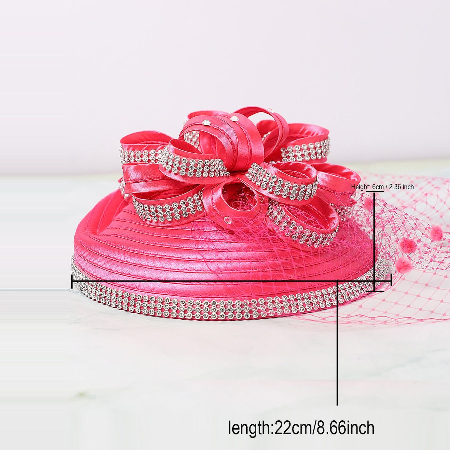 FS Red Wedding Fascinators Pillbox Hats para Mulheres com Véu de Flores Chapéu para Igreja Kentucky Derby Boné Cocktail Tea Party Chapéu de Cabeça