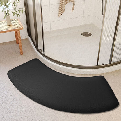 Curved bathroom mat shower room foot pad thick sponge toilet absorbent foot mat toilet non-slip mat dirt-resistant entrance mat