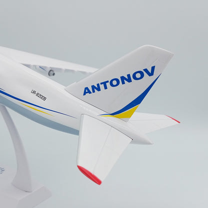 Modelo de Aeronave de Transporte Antonov AN-225 em Escala 1/200 Brinquedos de Aviação Jogos de Miniatura de Plástico e Metal