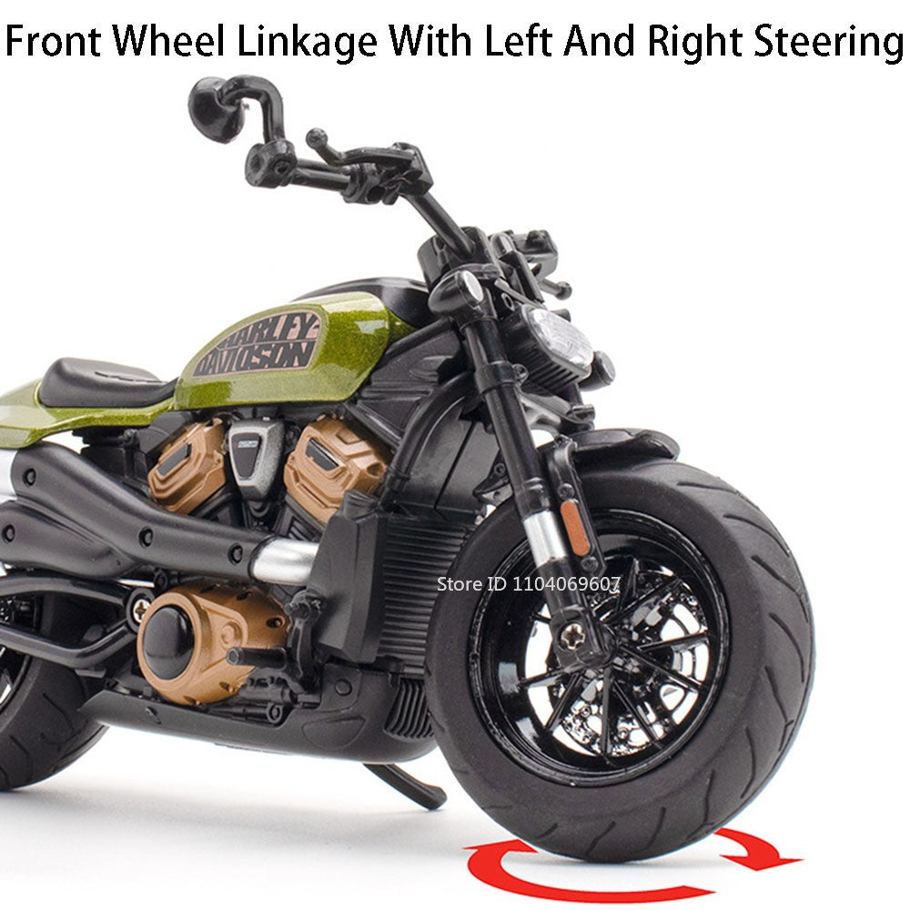 1:12 Scale Sportster S Modelos de Brinquedo de Moto Metal Fundido V4S Motocicletas em Miniatura com Absorção de Choque Pneus de Borracha para Presentes de Meninos
