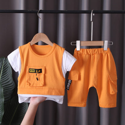 New Summer Infant Boys Clothing Children Casual T-Shirt Shorts 2Pcs/Set Toddler Baby Girl Clothes Sports Costume Kids Tracksuits