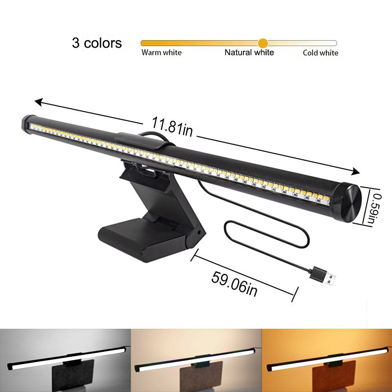 LED Screen Hanging Light for Desk  Eye Protection Computer Monitor Light Strip with Stepless Dimming Suitable for Gaming