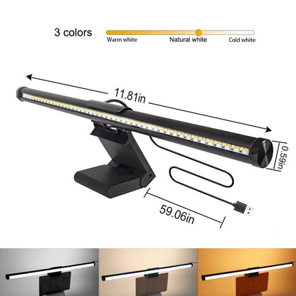 LED Screen Hanging Light for Desk  Eye Protection Computer Monitor Light Strip with Stepless Dimming Suitable for Gaming