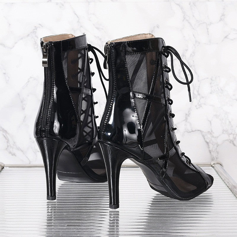 High Heels Women's Sandals New Open Toe Casual Latin Dance Shoes Girls' Ballroom Sandals Large Dance High Heels Women's Shoes 43