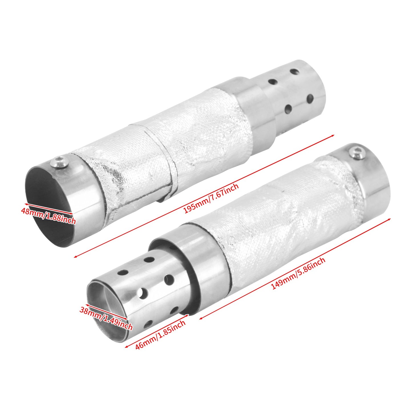 Motorcycle 38-48mm Quiet Baffle Exhaust Pipe Muffler Universal For Harley Sportster XL XR Touring FLHR Dyna Softail FL
