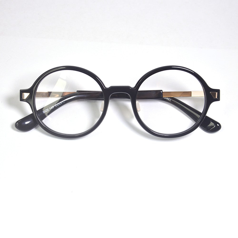 Óculos de Grau de Acetato Redondos Grandes da Moda para Mulheres Óculos Redondos de Tamanho Grande para Homens Design Alemão Flexível com Grau