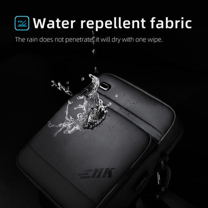 HK Casual Men's Shoulder Bag Large Crossbody Bag USB Charging Travel Sports Chest Bags Waterproof Sling Pack With Headphone Jack