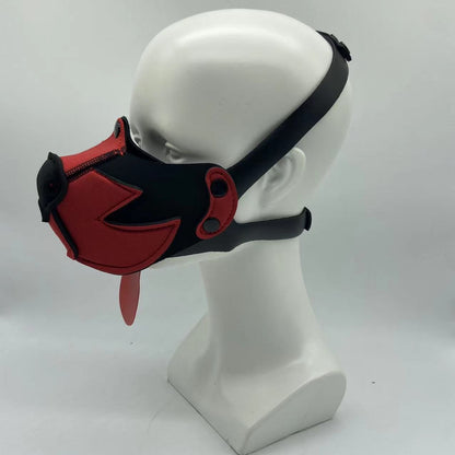 Role Play Costumes of Unisex Women Mens Cosplay Half Face Fetish Mask with Open Mouth and Nose Headgear Party Accessories