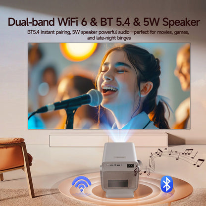 Magcubic 8K Support HD 1080P 1000ANSI X7 Projector With 5W Speaker Android 14 WiFi6 BT5.4 Outdoor Video Home Theater Projector
