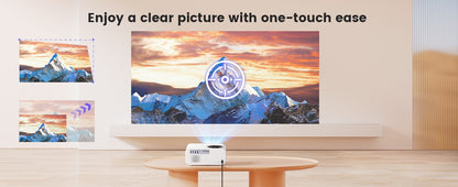 Projetor Wimius Nativo 1080P 1000ANSI Android 9.0 Projetores WiFi 6 e Keystone 4P Projetor Portátil Para Home Theater