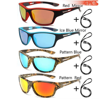 Fashion Polarized Sports Sunglasses With Chain Men Women Brand Designer Retro Sun Glasses Cycling Climbing Fishing UV400 Eyewear