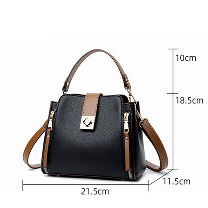 Small Bucket Shoulder Bags For Women Luxury Designer PU Leather Messenger Crossbody Bags Ladies Casual Solid Color Purse Handbag