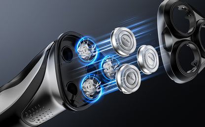 Sejoy Electric Shaver for Men 3D Floating Wet Dry Rotary Shaving Machine Rechargeable Hair Trimmer Waterproof Razor