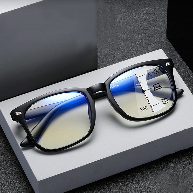 Óculos De Leitura Multifocal Quadrado CRIXALIS Óculos Masculino Fashion Com Dioptrias Antirreflexo Computador Feminino UV400