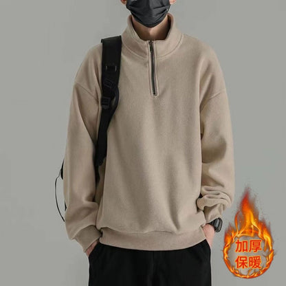 Men's Simplicity Plus Size Solid Casual Hoodies Sweatshirts Autumn Winter New Long Sleeve Korean Tops Casual Fashion Men Clothes
