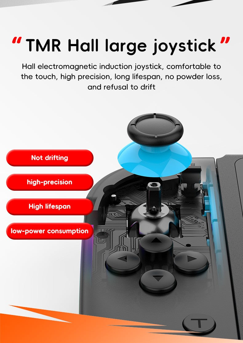 Wireless Switch L/R Controllers Hall Joystick RGB Colorful Light BT 5.3 Wake Up Six-Axis Vibrating Joypad For Switch/Lite/Oled