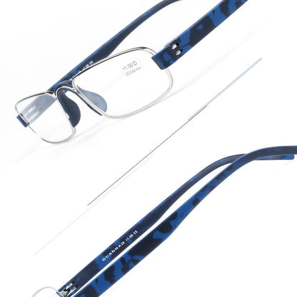 Guanhao Transparent Optical Reading Glasses Man Clear Women Presbyopia Hyperopia Reading Glasses Frame Alloy Ultralight HD View
