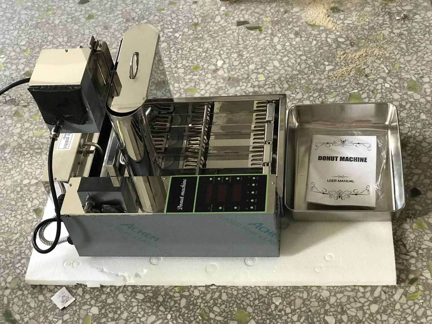 800-1000Peças/H Donuts 2000W Aquecimento Elétrico com Controle por Computador Máquina Automática de Fazer Rosquinhas de 4 Fileiras Máquina de Fazer Rosquinhas Automática 110V