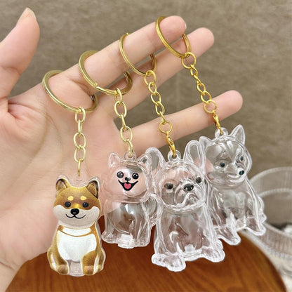 Dog Hair Collection Pendant Hair Storage Box Charm Pet Cute Keychains Clear Plastic Pet Hair Capsule Souvenirs DIY Gifts