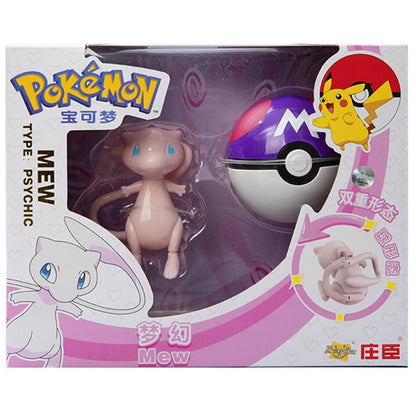 Sobre Pokémon Anime Figura Charizard Pikachu Gyarados Pocket Monster Figura Pokebola Brinquedo de Ação de Deformação Modelo Presente Infantil