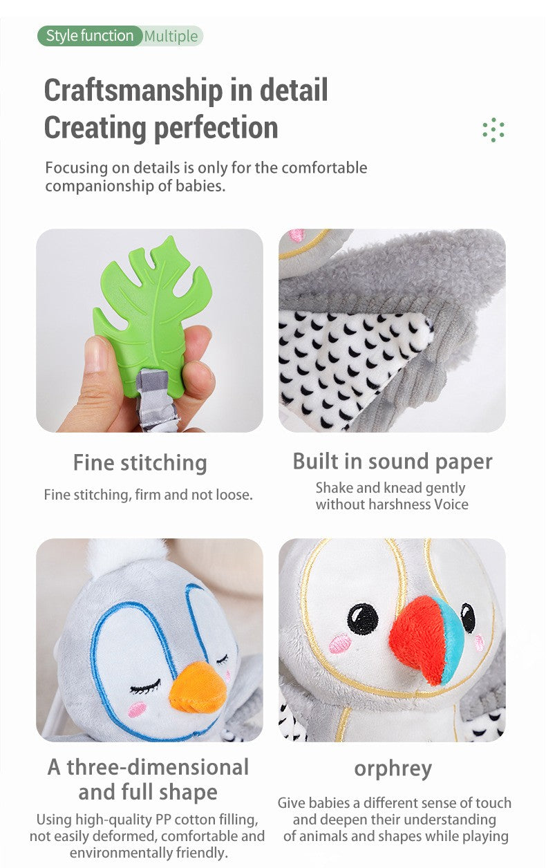 Chocalhos de Bebê Móbiles Desenho Animado Sino Animal Brinquedo Crianças Educação Precoce Desenvolvimento Sensorial Aperto de Mão Coelho Pinguim Chocalhos Brinquedos Presente