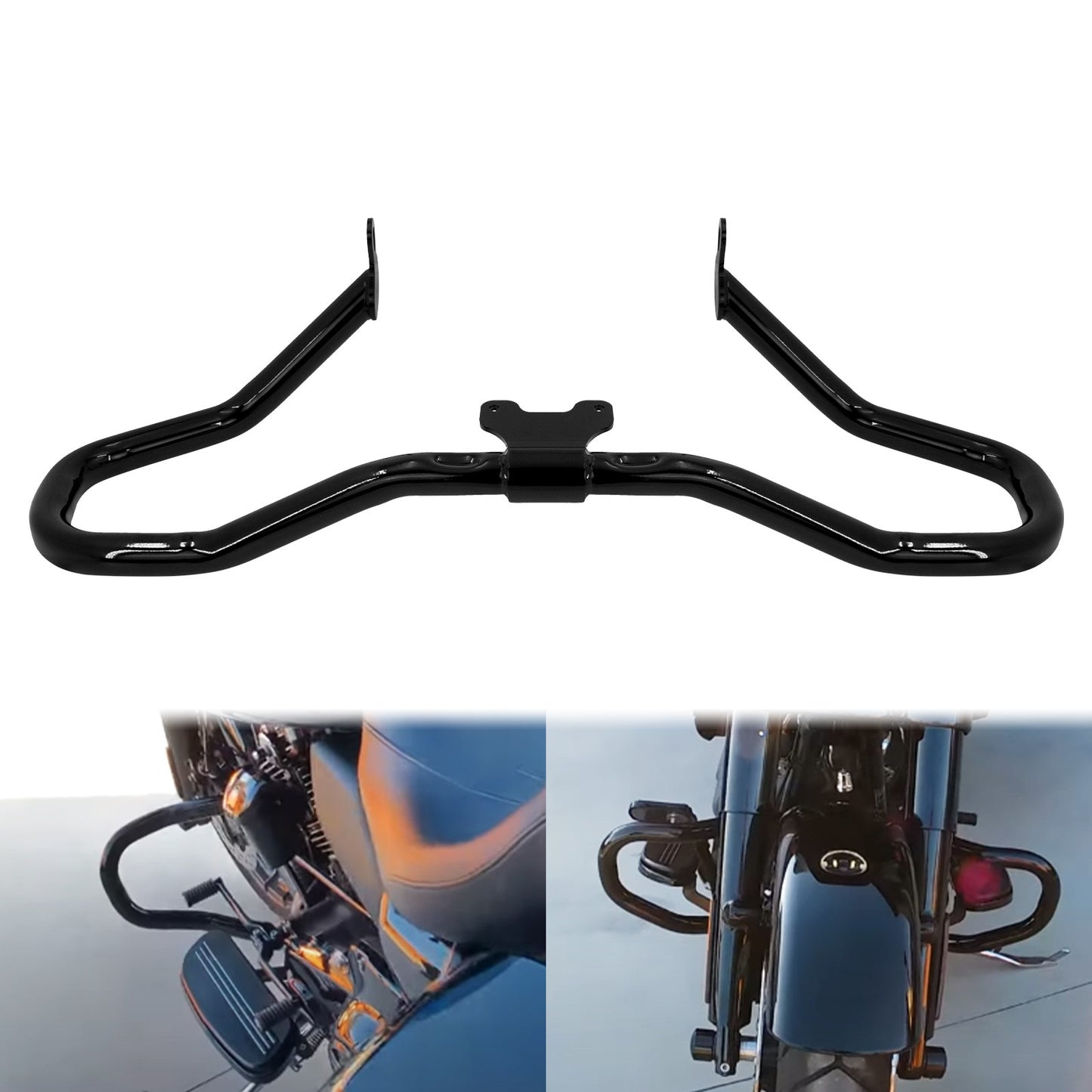 Protetor de Motor Preto Cortado Barra de Proteção de Acidente de Rodovia para Harley Touring Street Glide Special Road King FLHRXS 2014-2025