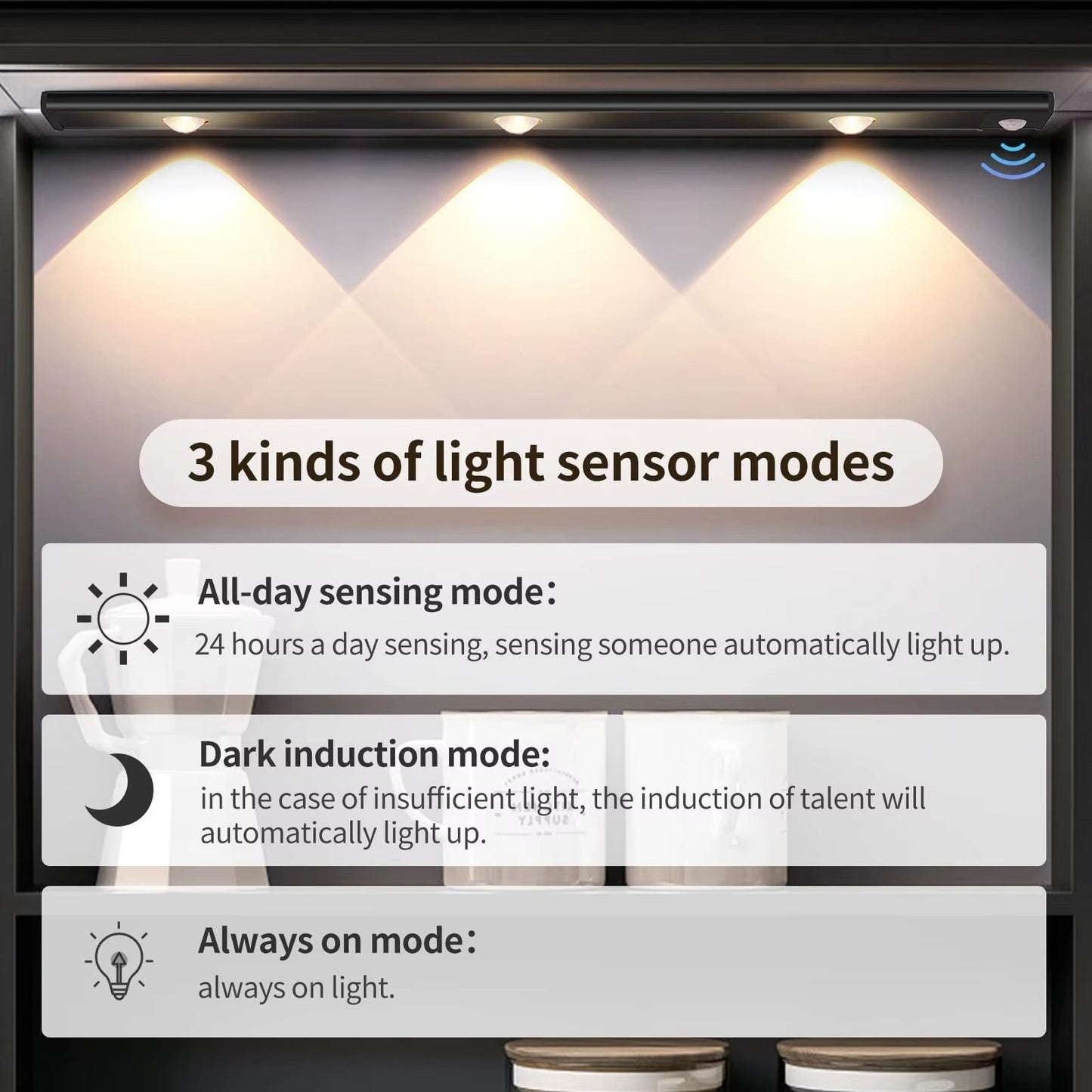 Motion Sensor Light LED Sensor Lamp Wireless Ultra Thin USB LED For Kitchen Cabinet Bedroom Wardrobe Indoor Lighting Night Light