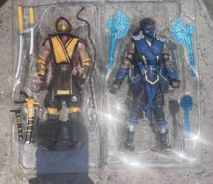 Game Mortal Kombat Spawn Sub Zero Scorpion KITANA LIU KANG 7" Articulated Action Figure Toys 17cm