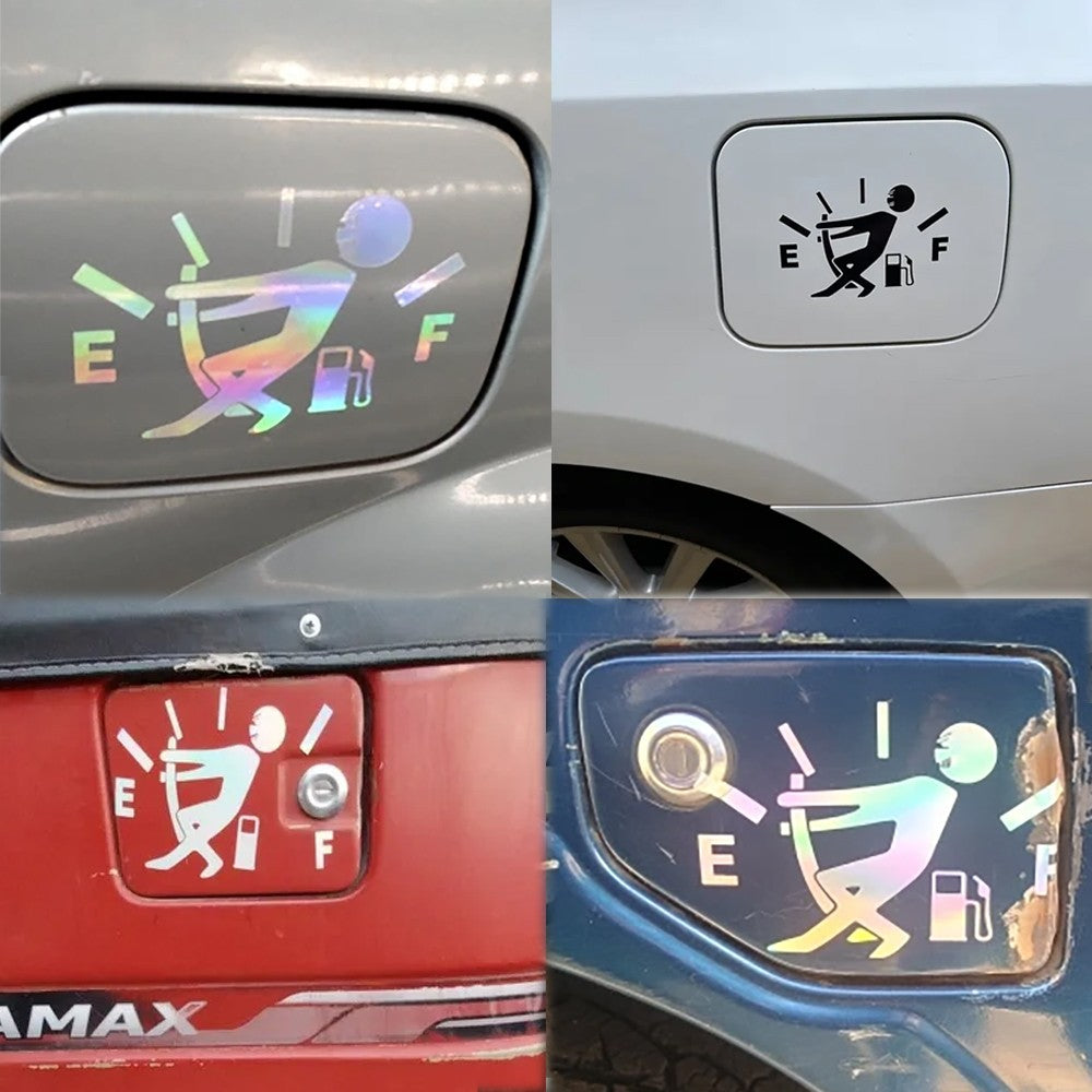 Adesivos Engraçados para Carro, Adesivo de Vinil Refletivo com Ponteiro de Tanque de Combustível, Adesivo de Gasolina Alta, Adesivos de Indicador de Combustível Vazio, Decalque Exterior Automotivo