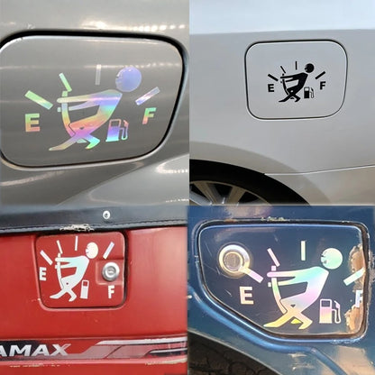 Adesivos Engraçados para Carro, Adesivo de Vinil Refletivo com Ponteiro de Tanque de Combustível, Adesivo de Gasolina Alta, Adesivos de Indicador de Combustível Vazio, Decalque Exterior Automotivo