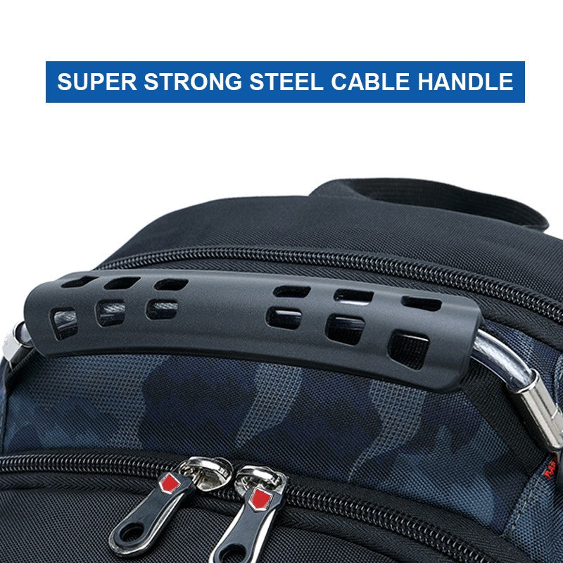 Mochila Masculina Antifurto Impermeável para Notebook de 17 polegadas com Carregamento USB, Mochila de Viagem de Negócios e Escolar Masculina
