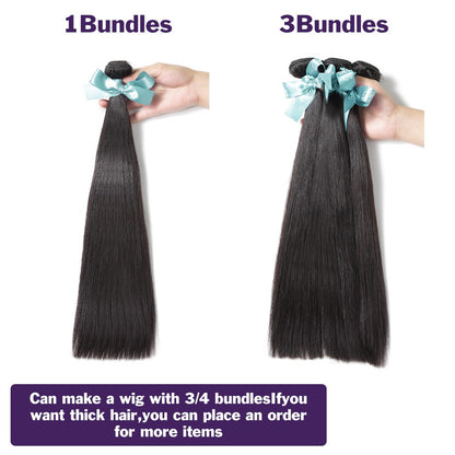 Rosabeauty 30 32 40 Polegadas Pacotes 1 2 3 4 5 Liso Osso Brasileiro Cabelo Humano Remy Pacotes Extensões Tissage Para Mulheres