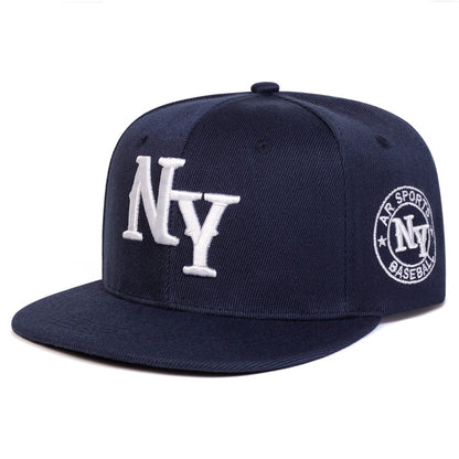 Bonés de beisebol casuais ajustáveis para primavera e outono, bonés unissex bordados com letras NY, estilo hip-hop, para uso ao ar livre, chapéu de proteção solar, boné esportivo