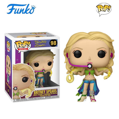 Britney Spears Funko Pop Rocker Singer Boneca Articulada 292 Escultura de Vinil Estrela Bonecas Presentes para Fãs Edição Limitada Modelo Colecionável