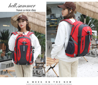 2025 Unisex sport travel backpack large-capacity nylon lightweight outdoor hiking backpack for men and women student schoolbag